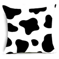 Square cow print cushion cover with black and white animal pattern for sofa decor - Black White Cow Pattern(DRD401-4) / 45X45cm (Without Core)