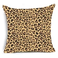 Square decorative leopard print throw pillow cover with stylish wild animal pattern - Full Yellow Leopard Style (DRD401-5) / 45X45cm (Without Core)