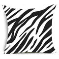 Square zebra print decorative throw pillow cover in black and white minimalist style - Ultimate Zebra Style (DRD401-9) / 45X45cm (Without Core)