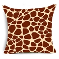 Square cushion cover with realistic brown and cream giraffe animal skin print pattern - Realistic Giraffe Style (DRD401-16) / 45X45cm (Without Core)