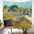 Arazzo da parete Van Gogh Fattoria in Provenza per decorazione di interni moderni - 95x73 Levigato (Sottile) / Van Gogh 'Fattoria in Provenza' (GT013-5)