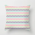 Oster-Kissenbezug aus Pfirsichhaut mit bunten Chevron-Mustern für Sofa-Dekoration - Mehrfarbiges Zickzack-Muster (DRD65-2) / 45x45 cm
