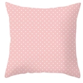 Federa per cuscino quadrata rosa a pois bianchi per decorazione divano moderno - Stile Pois Bianchi Base Rosa (DRD99-4)