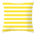 Square pillowcase with decorative modern yellow and white horizontal stripes for sofa - Yellow and White Horizontal Stripe Style (DRD99-6)