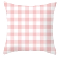 Pink and white gingham square pillow cover made of durable polyester cotton fabric - Pink and White Small Gingham Style (DRD99-7)