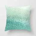Detailed view of mint green gradient glitter texture on a square pillowcase - Mint Green Gradient Glitter Design(DRD141-8)