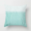 Modern mint green and white watercolor geometric square cushion cover for sofa - Watercolor Texture Gradient Style(DRD141-26)
