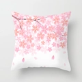Pink cherry blossom flower decorative peach skin pillowcase for home sofa decor - 45x45cm / DRD72-1