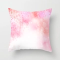 Pink cherry blossom decorative pillowcase in soft peach skin fabric for sofa decor - 45x45cm / DRD72-6