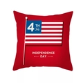 Square American Flag Independence Day pillow cover featuring 4th of July art for home decor - Red Artistic Independence Day (DRD165-9)