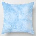 Modern light blue geometric marble pattern square throw pillow cover for home sofa - Light Blue Marble Texture (DRD113-6) / 18x18 Inch