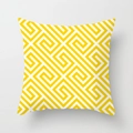 Federa per cuscino quadrata con motivo geometrico greco giallo e bianco moderno - Greca Gialla e Bianca (DRD374-28)