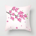 Peach skin pillowcase featuring pink cherry blossom pattern and flower petals - 45x45cm / DRD72-15