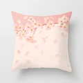 Peach skin pillowcase featuring a pink cherry blossom gradient design on a square cover - 45x45cm / DRD72-18