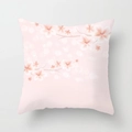 Peach skin pillowcase featuring soft pink cherry blossom pattern and bokeh floral design - 45x45cm / DRD72-20