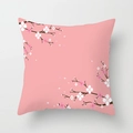 Pink peach skin cushion cover featuring elegant cherry blossom branch prints - 45x45cm / DRD72-21