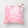 Pink peach skin cherry blossom pillow cover with floral sakura pattern for sofa - 45x45cm / DRD72-22
