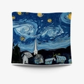 Fodera per cuscino quadrata con stampa artistica del dipinto Notte Stellata di Van Gogh - 95x73 Levigato (Sottile) / Stile Notte Stellata Classica (GT13-10)