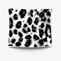 Classic black and white leopard animal print square cushion cover on white background - 95X73 (Peach Skin) / Black and White Leopard (GT27-10)