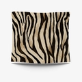 Macro della federa quadrata con stampa animalier tigrata nei toni della terra - 95X73 (Pelle di Pesca) / Motivo Tigre (GT27-1)