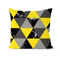 Nordic geometric square pillow case with yellow and marble triangle pattern - Pillowcase Only / Geometric Marble Style (CRD08-1)