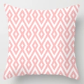 Roze en witte kussenhoes met geometrisch ruitpatroon voor moderne bank woondecoratie - 45x45 cm / Roze Geometrische Ruit (DRD111-22)