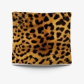 Detailed close-up showing the realistic leopard animal print texture on a square fabric cover - 95X73 (Peach Skin) / Leopard Print (GT27-7)