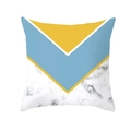 Fodera per cuscino geometrica blu e gialla con trama marmorea per divano moderno - 45x45cm / Texture Marmo Blu Giallo (DRD167-13)