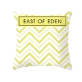 Fodera per cuscino moderna gialla e bianca a zigzag con design East of Eden - 45x45cm / Onde Giallo Bianco Eden (DRD167-18)