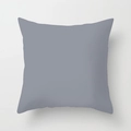 Detail view of square gray peach skin pillowcase with seamless invisible zipper closure - Solid Gray (DRD159-14) / 18x18 Inch