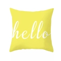 Nordic yellow throw pillow cover with white hello print for home sofa decoration - Standard Size Without Core / Yellow Background Hello Typography (DRD168-22)