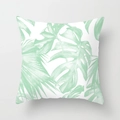 Mint green square pillowcase with watercolor monstera leaf and tropical palm print - Tropical Plant Monstera Watercolor(DRD141-10)