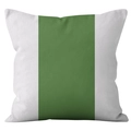 Nordic minimalist square pillow case with green and white vertical stripes for sofa decor - Green/White Broad Vertical Stripes