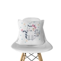 Nordic cartoon square pillowcase with cute cat illustration and pink bow design - Bow Tie Cat My Little Cat (DRD143-18)