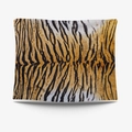 Arazzo rettangolare con motivo realistico di stampa animale a strisce di tigre - 95X73 (Pelle di Pesca) / Motivo Tigre (GT27-2)