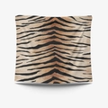 Square tapestry with realistic brown and black tiger stripe animal print pattern - 95X73 (Peach Skin) / Tiger Print (GT27-12)
