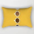 Fodera per cuscino lombare gialla con stampe minimaliste di tazze da caffè nordiche - 30x50cm / Motivo Tazza di Caffè Gialla (DRD224-6)