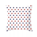 Square white pillowcase with red and blue star patterns for Independence Day decor - Drd165-13 / 18x18 Inch