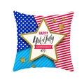 US Independence Day throw pillow cover featuring stars and stripes patriotic theme - Flag Background Golden Star (DRD165-14)