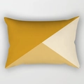 Fodera per cuscino lombare moderna con motivo geometrico giallo e kaki - 30x50cm / Geometrico Giallo Cachi Beige (DRD224-14)
