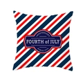 Fourth of July pillow cover with US flag stripes and Independence Day shield emblem - Shield Holiday Badge (DRD165-16)