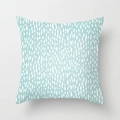Light blue square pillow case featuring white raindrop geometric pattern design - Raindrop Dot Print (DRD155-8)
