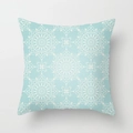 Light blue geometric mandala pattern square pillow cover for home sofa decor - Drd155-9 / 18x18 Inch