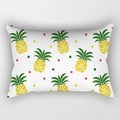 Fodera per cuscino lombare rettangolare con motivo ananas acquerello e pois colorati - 30x50cm / Ananas Bianco a Pois Colorati (DRD224-25)