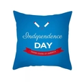 Blue square pillowcase with American Independence Day design and fireworks details - Drd165-29 / 18x18 Inch