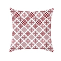 White Christmas pillowcase with red geometric snowflake pattern for festive home decor - 45x45cm / White Red Snowflake (DRD139-25)