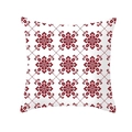 Classic red and white geometric patterns on square Christmas plaid pillowcase - 45x45cm / Red White Geometric Pattern (DRD139-27)