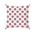 Classic red snowflake pattern on white Christmas pillow cover for holiday home decor - 45x45cm / Red White Pixel Snowflake (DRD139-28)