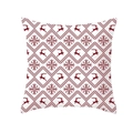 Square red and white plaid Christmas pillowcase featuring deer and snowflake patterns - 45x45cm / Red White Diamond Deer (DRD139-29)