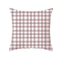 Classic red and white checkered plaid decorative square pillow case for home - 45x45cm / Red White Twill Thin Plaid (DRD139-30)